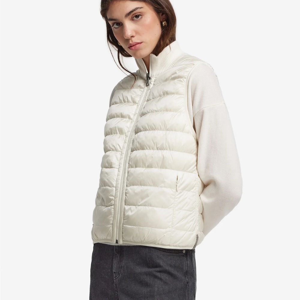 Falconeri Reversible Cashmere Down Vest Ivory Cream Womens Large